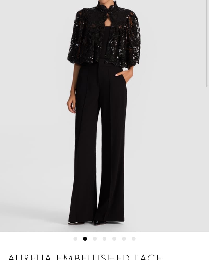 Glamorous Sequined Lace Capelet - Image 4