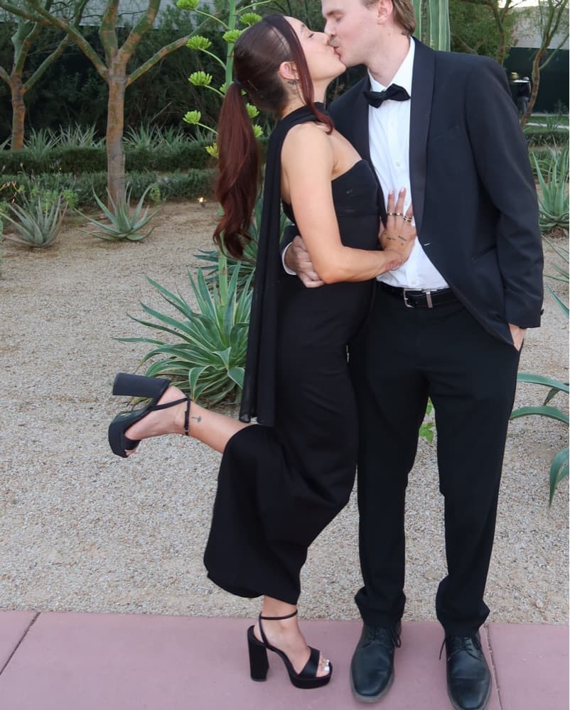 Capucine Black One Shoulder Draped - Image 3