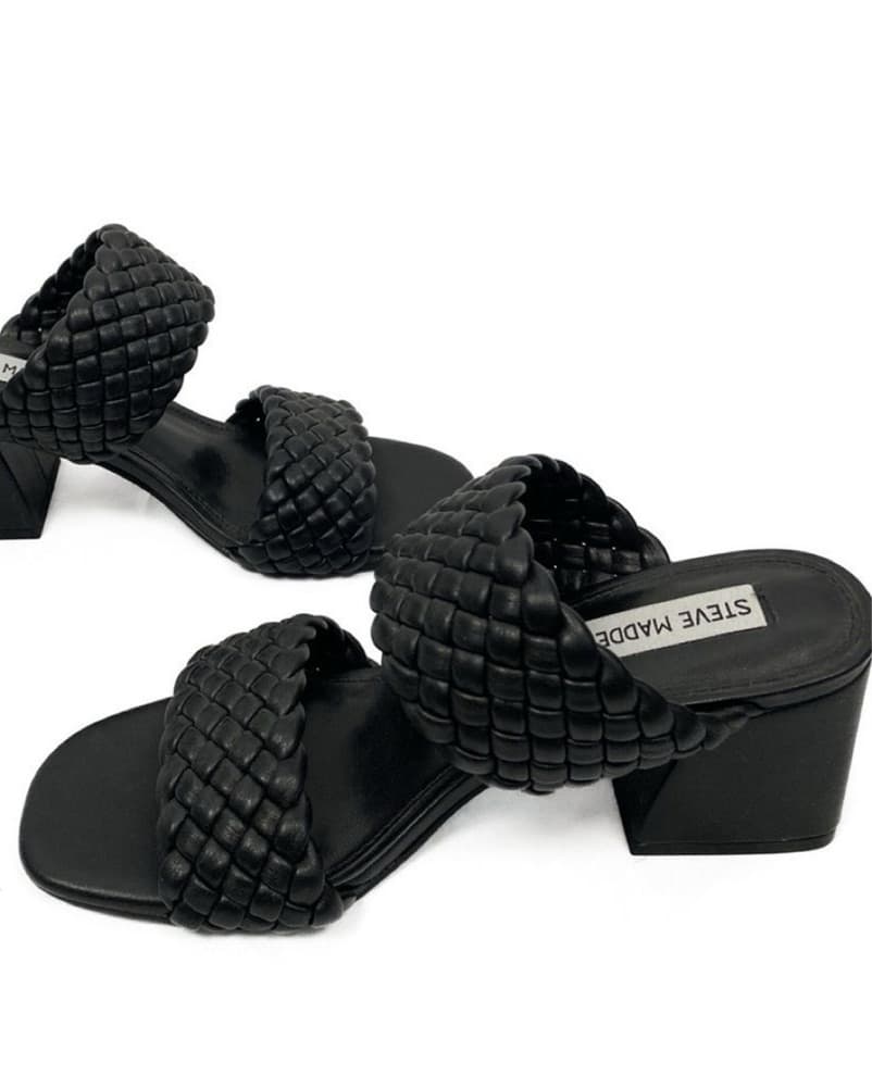 Steve Madden Black Block Heels - Image 1