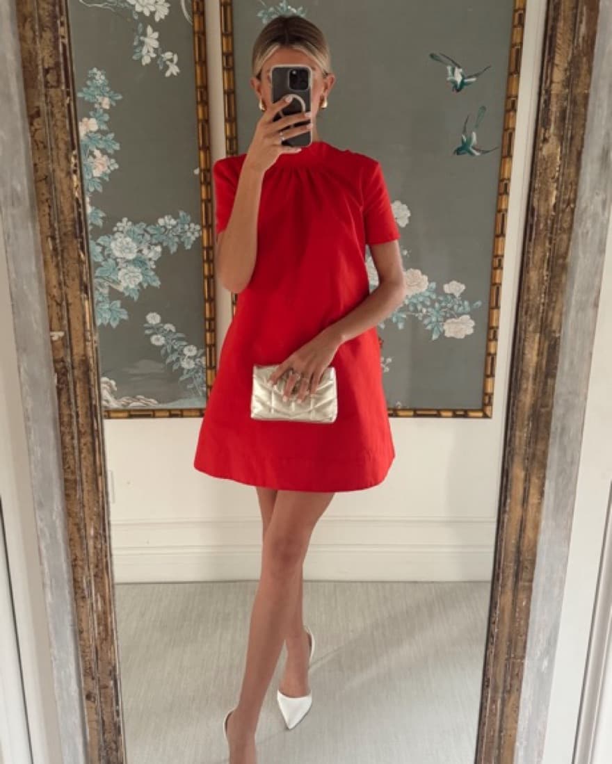 Staud mini ilana Dress Poinsetta - Image 1