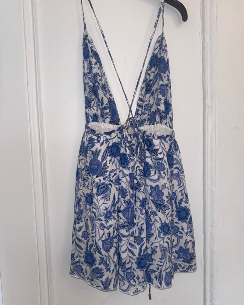 Blue Floral Dress - Image 2