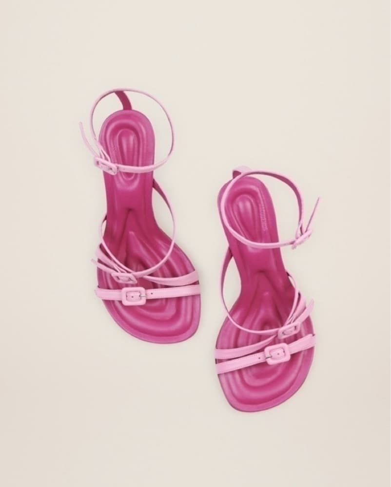 JACQUEMUS Bubblegum Pink Calf Leather Ca - Image 3