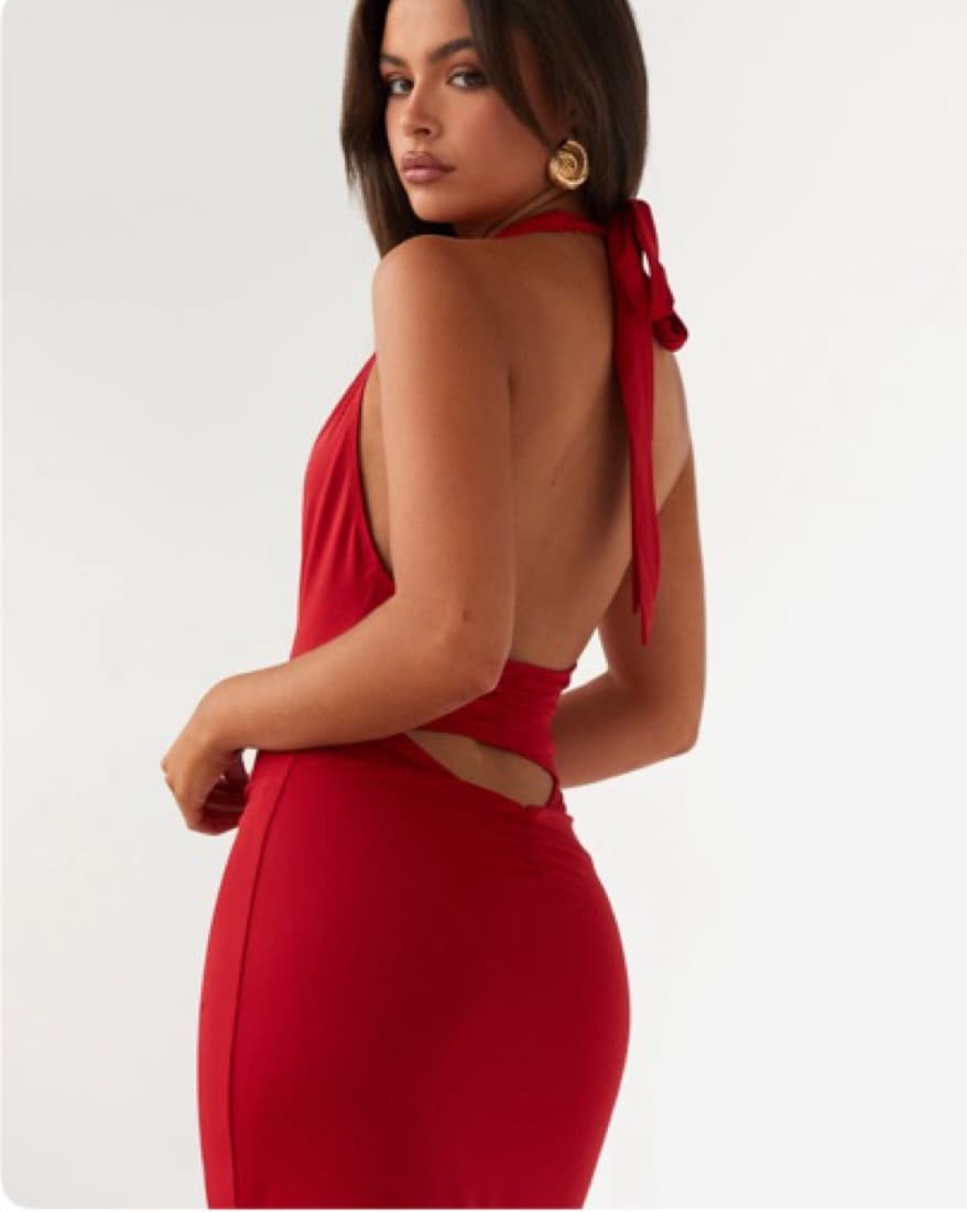 Peppermayo red Halterneck Maxi Dress - Image 2