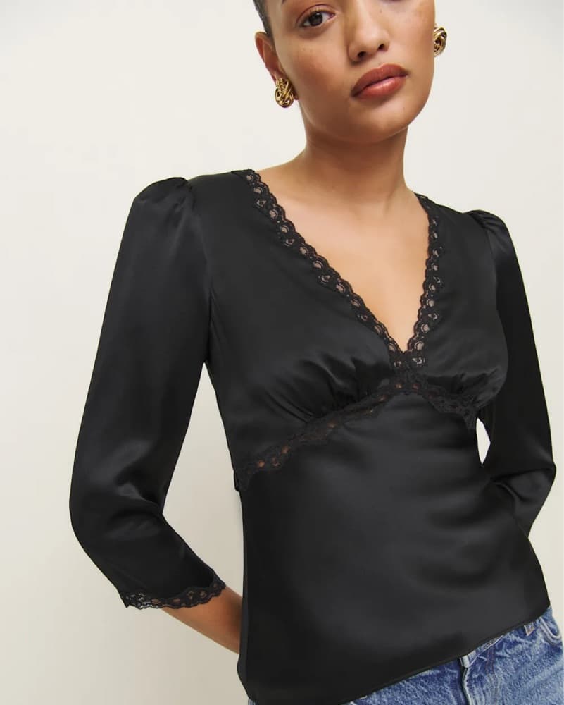 Reformation Ellery Silk Top - Image 4