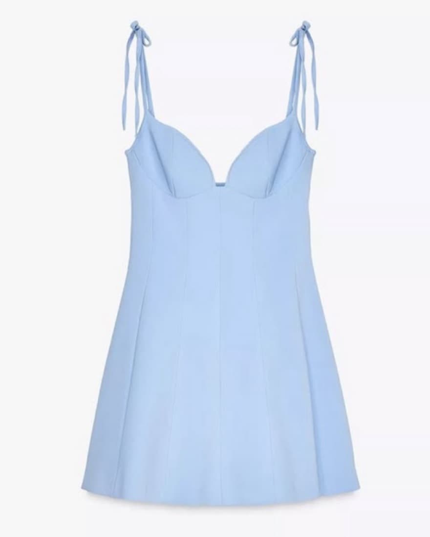 Zara Pastel Blue Mini Dress - Image 1
