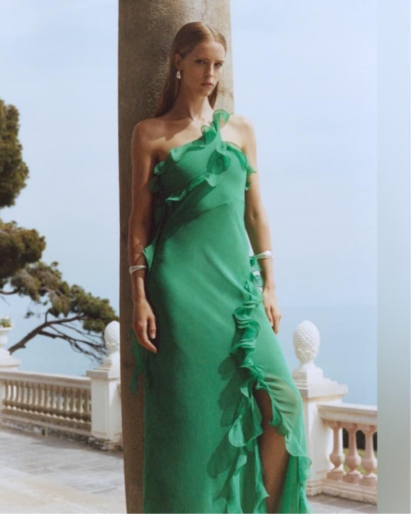 Mango Asymmetrical Ruffle Dress - Image 1