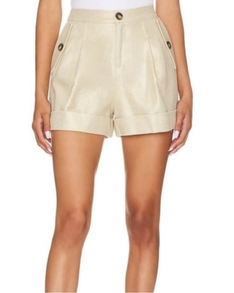 L’Agence Short In Pebble Gold - Image 1