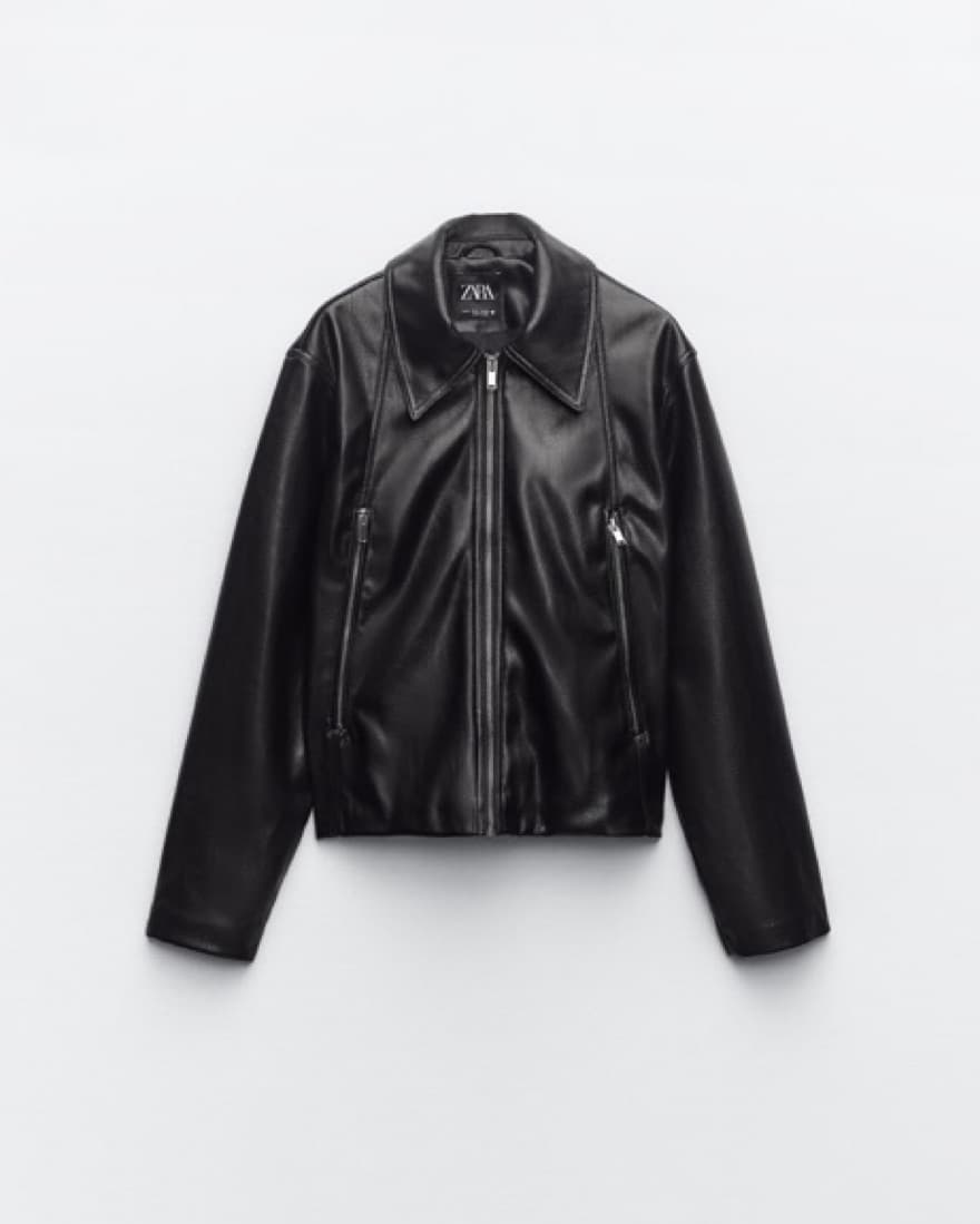 Zara Leather Jacket - Image 1