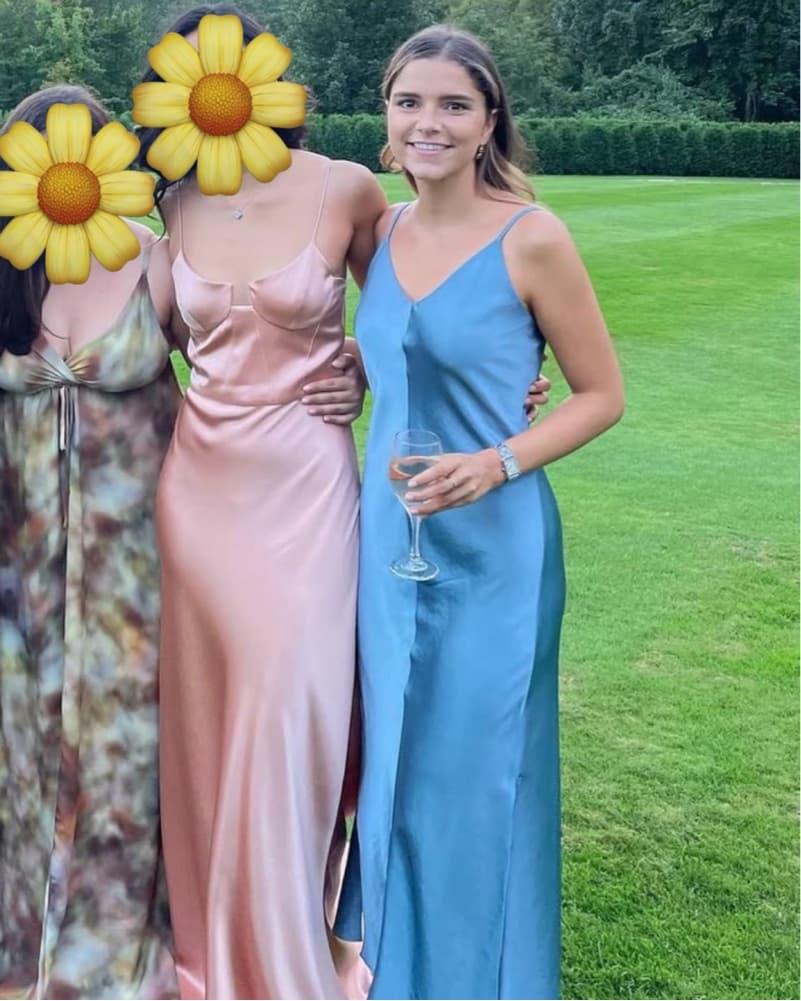 Theory | Blue Silk Slip Dress  - Image 1