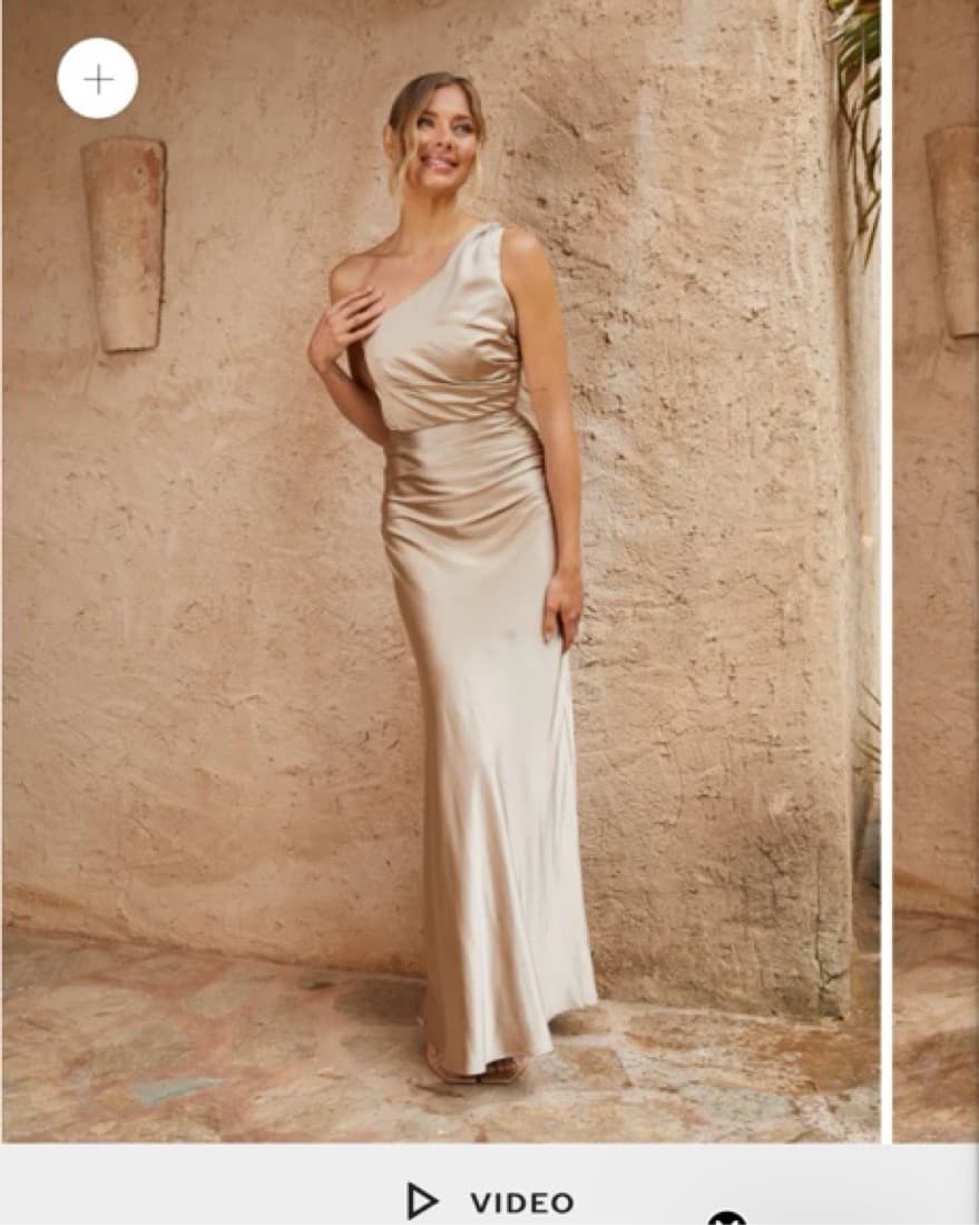 Six Stories One Shoulder Champagne Dress - Image 4