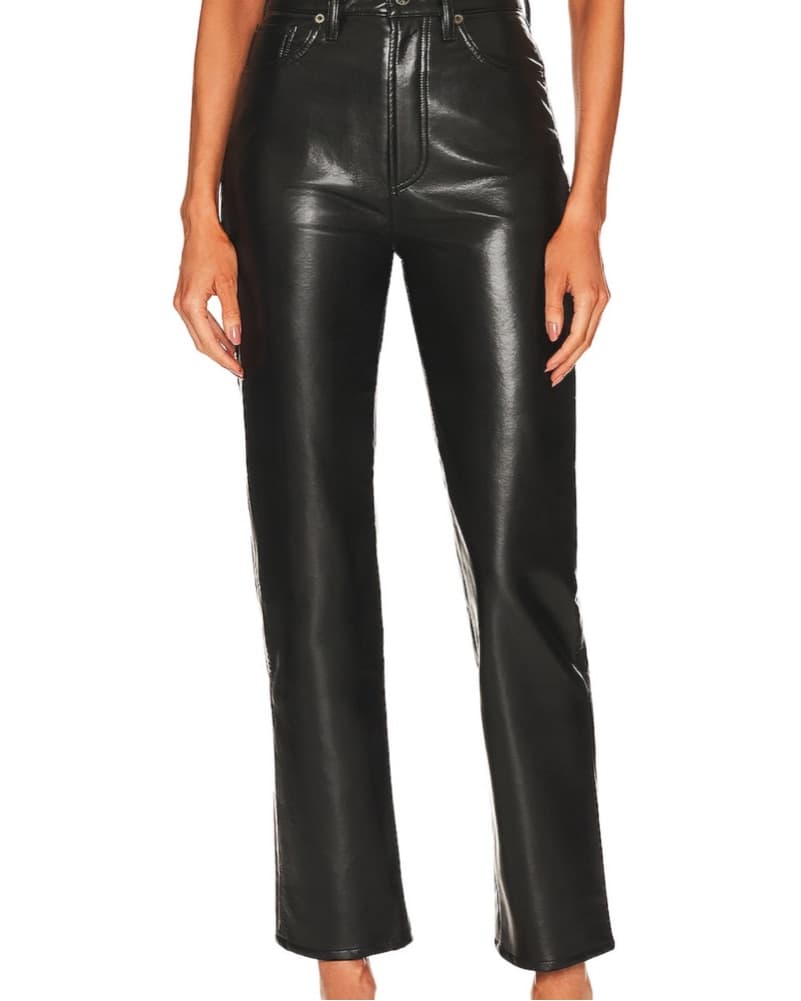 Agolde Black Leather Pants  - Image 2
