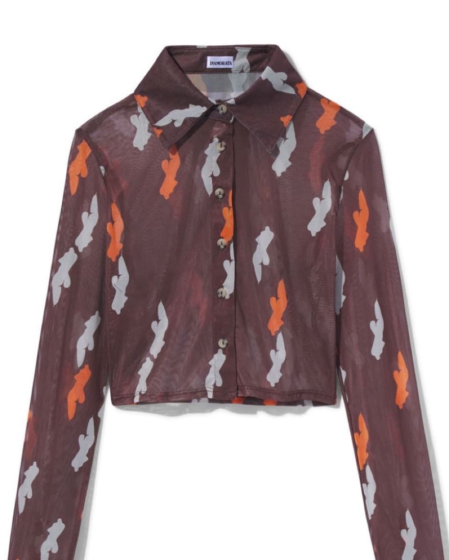 Inamorata la paz cropped button up - Image 1