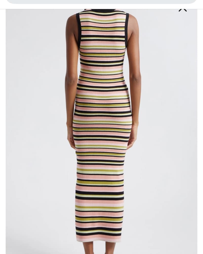 ATM Striped Ribbed Tank Dress  - Image 4