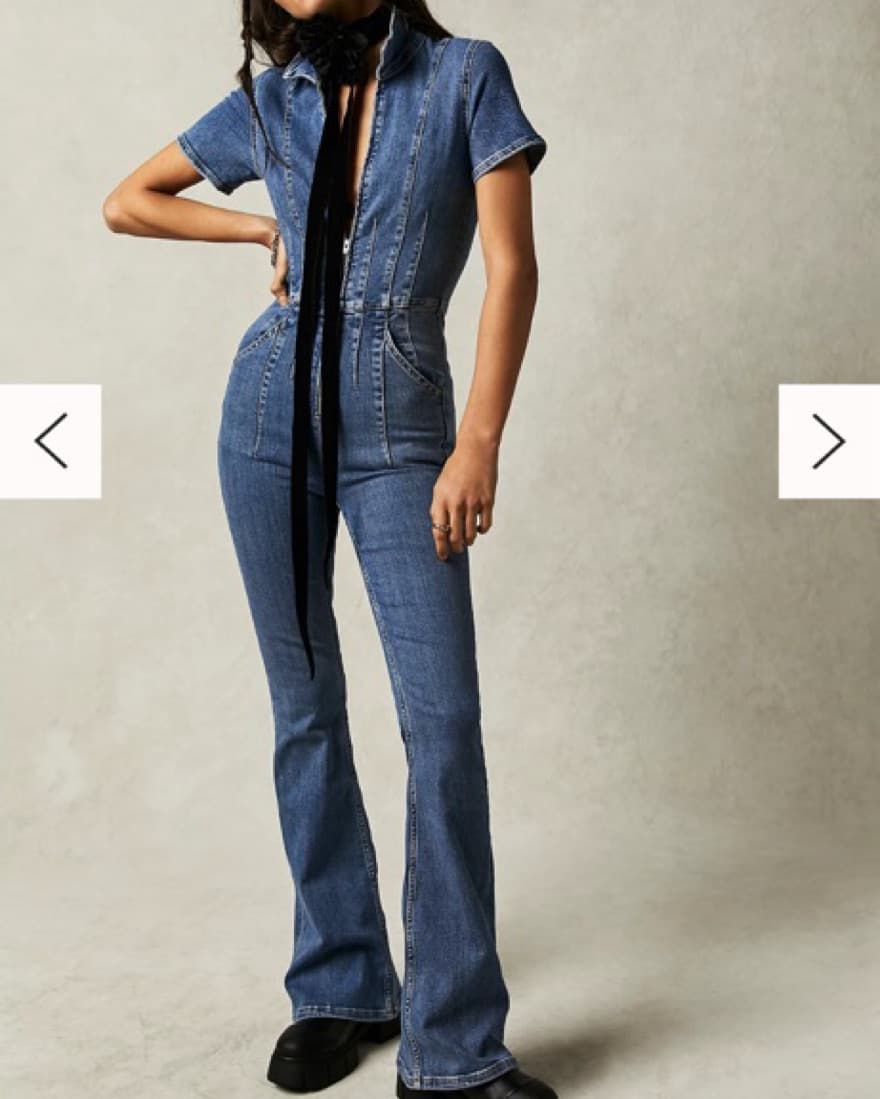 Free People Denim Jumpsuit  - Image 1