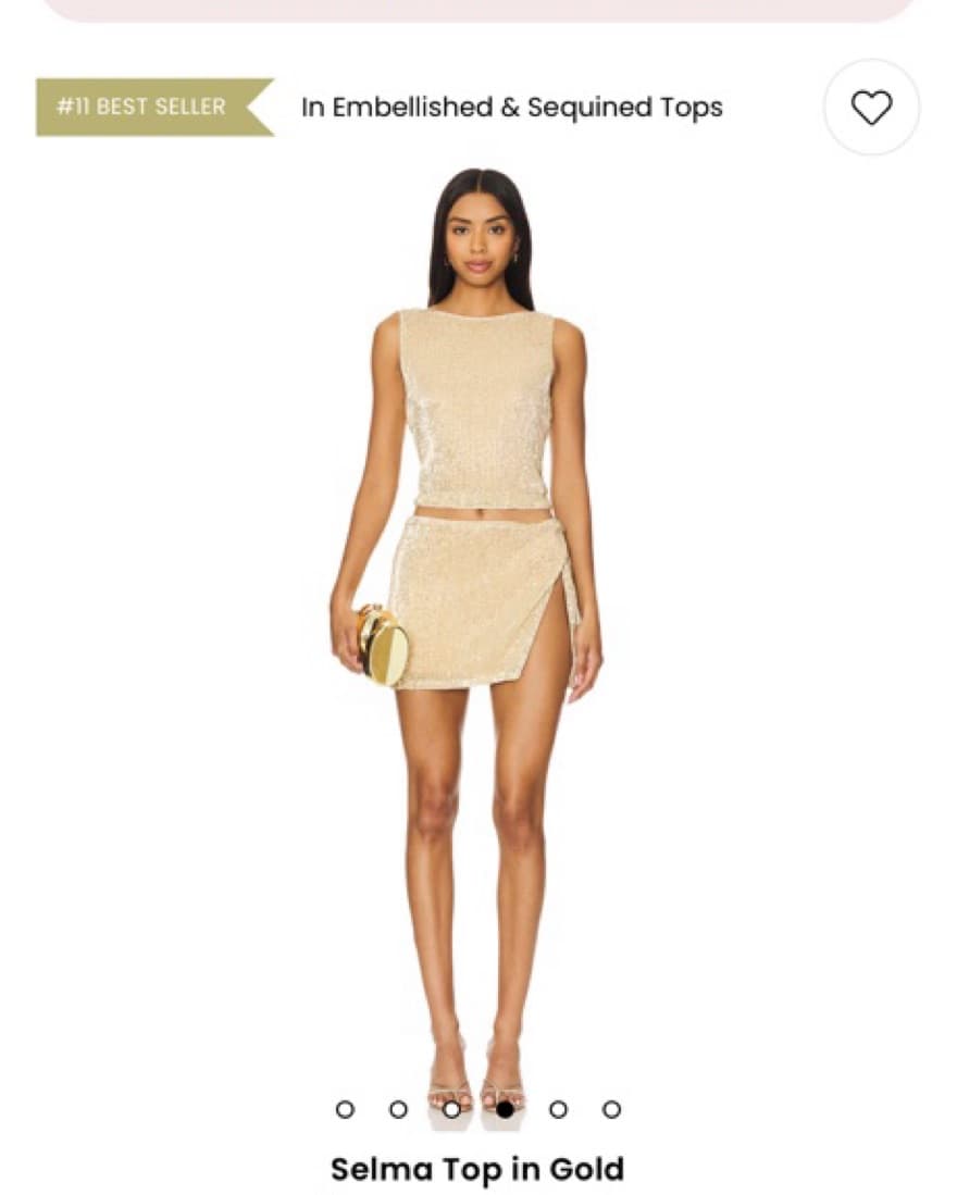Glitzy Embellished Gold Top - Image 3