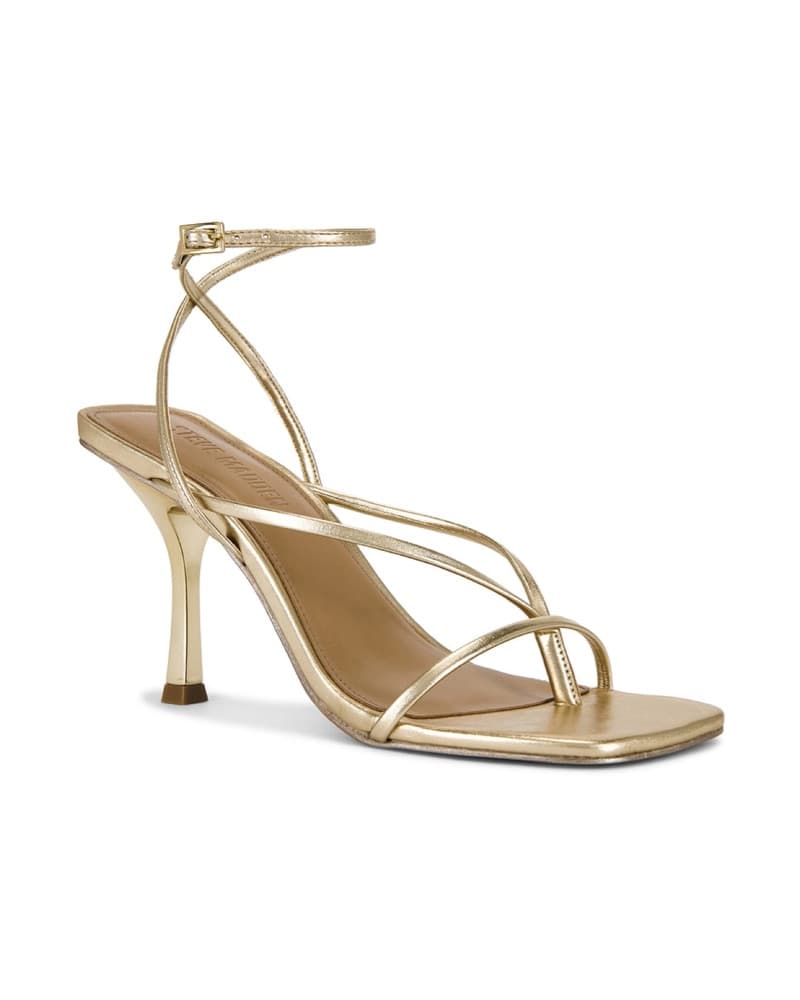 Glamorous Gold Strappy Heels - Image 2