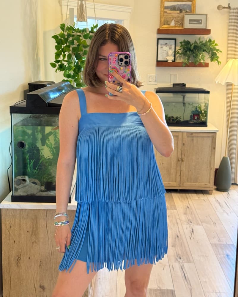 Anthropologie Fringe Mini Dress - Image 3