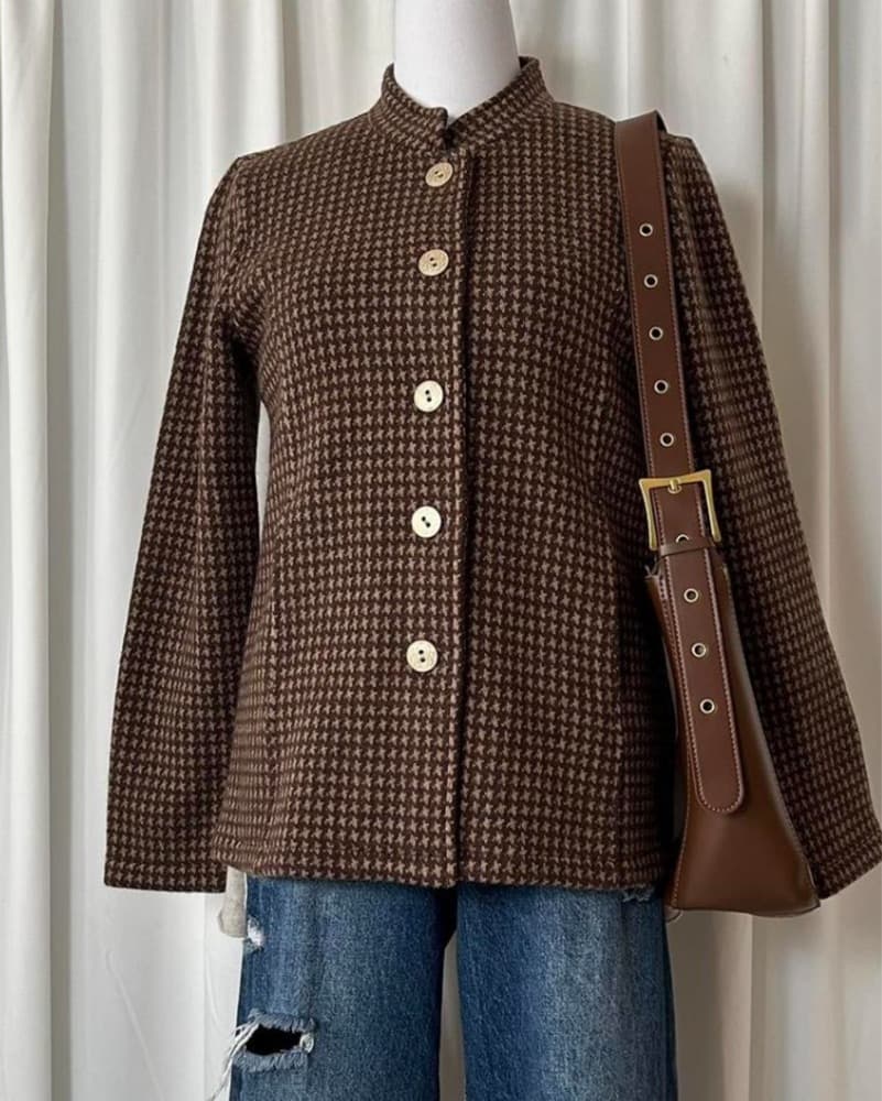 Versatile Houndstooth Jacket - Image 3