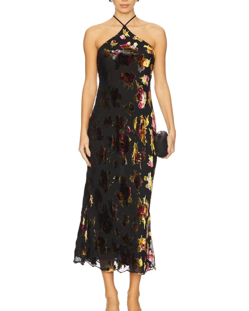 Rixo Floral Halter Midi Dress - Image 5