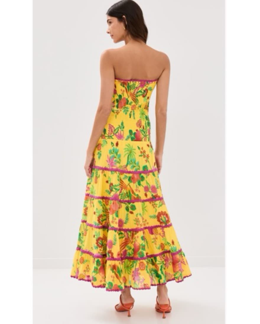 Yellow Floral Maxi Dress - Image 2