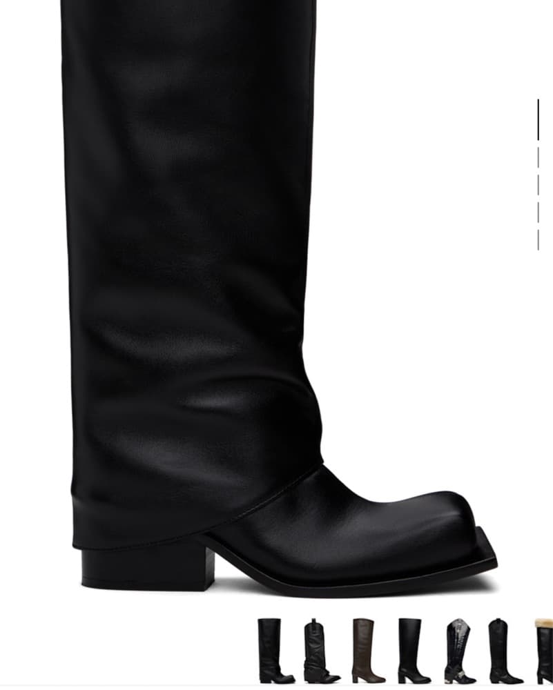 Black Havva Chunky Heel Tall Boot 39 - Image 3