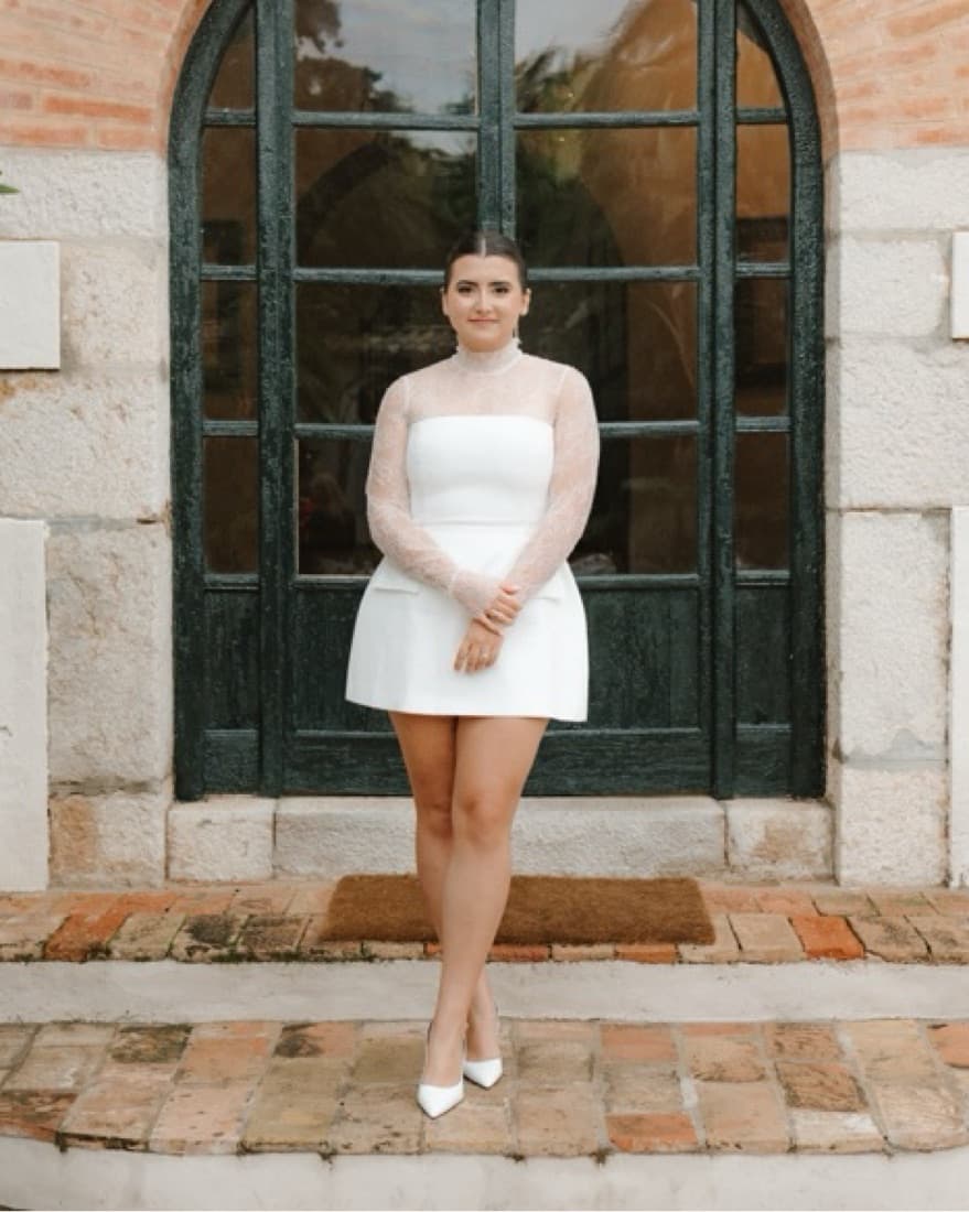 Elegant White Mini Dress - Image 3