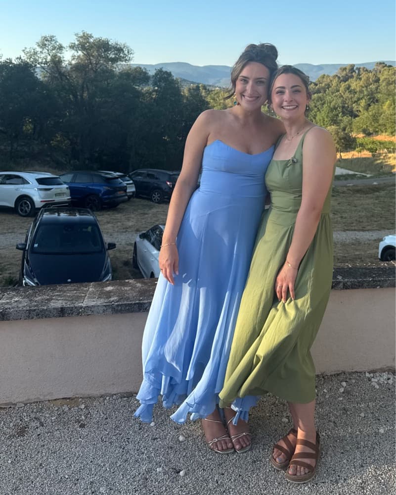 Layered Hem Strapless Dress Baby Blue - Image 4