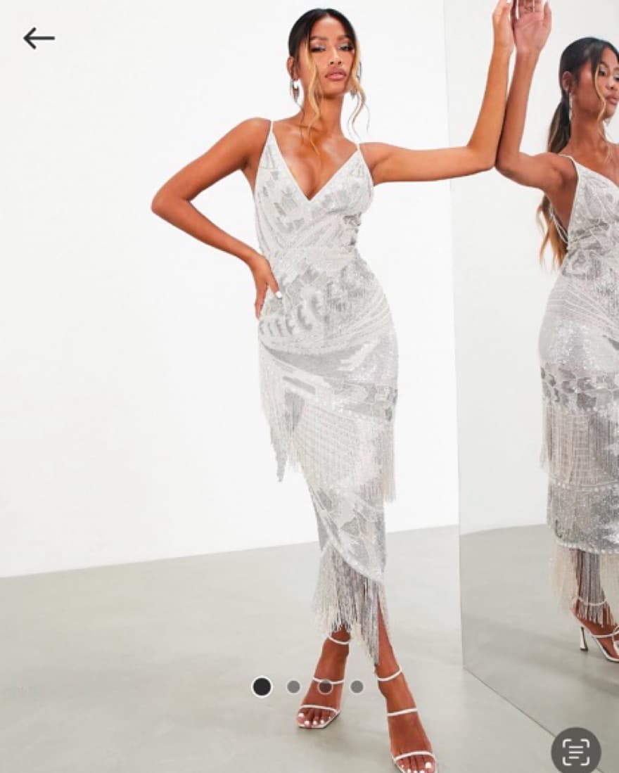 Glamorous Sequin Fringe Maxi Dress - Image 1