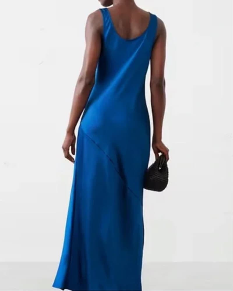 Banana republic blue Satin Maxi Dress - Image 2