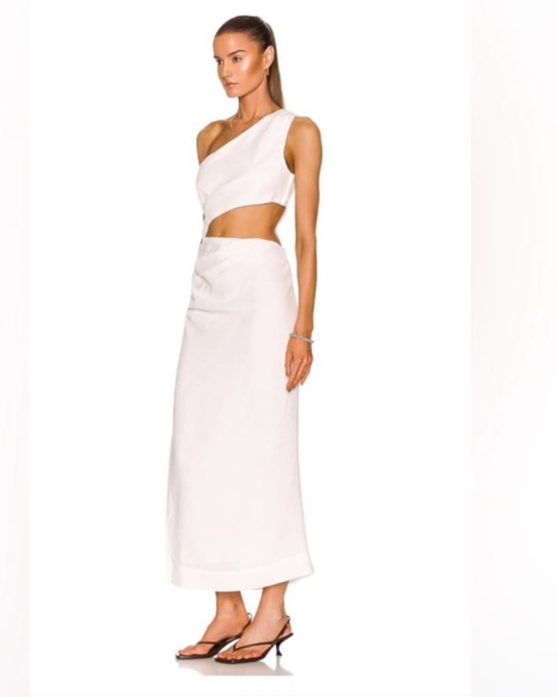 SIR Clemence One Shoulder Midi Dress - Image 3