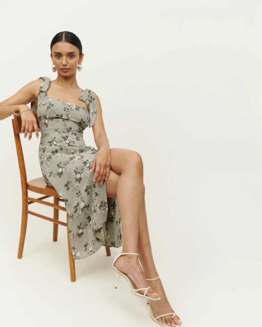 Reformation Twilight Dress - Verde - Image 1