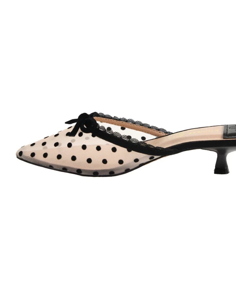 Polka Dot Kitten Heels  - Image 5