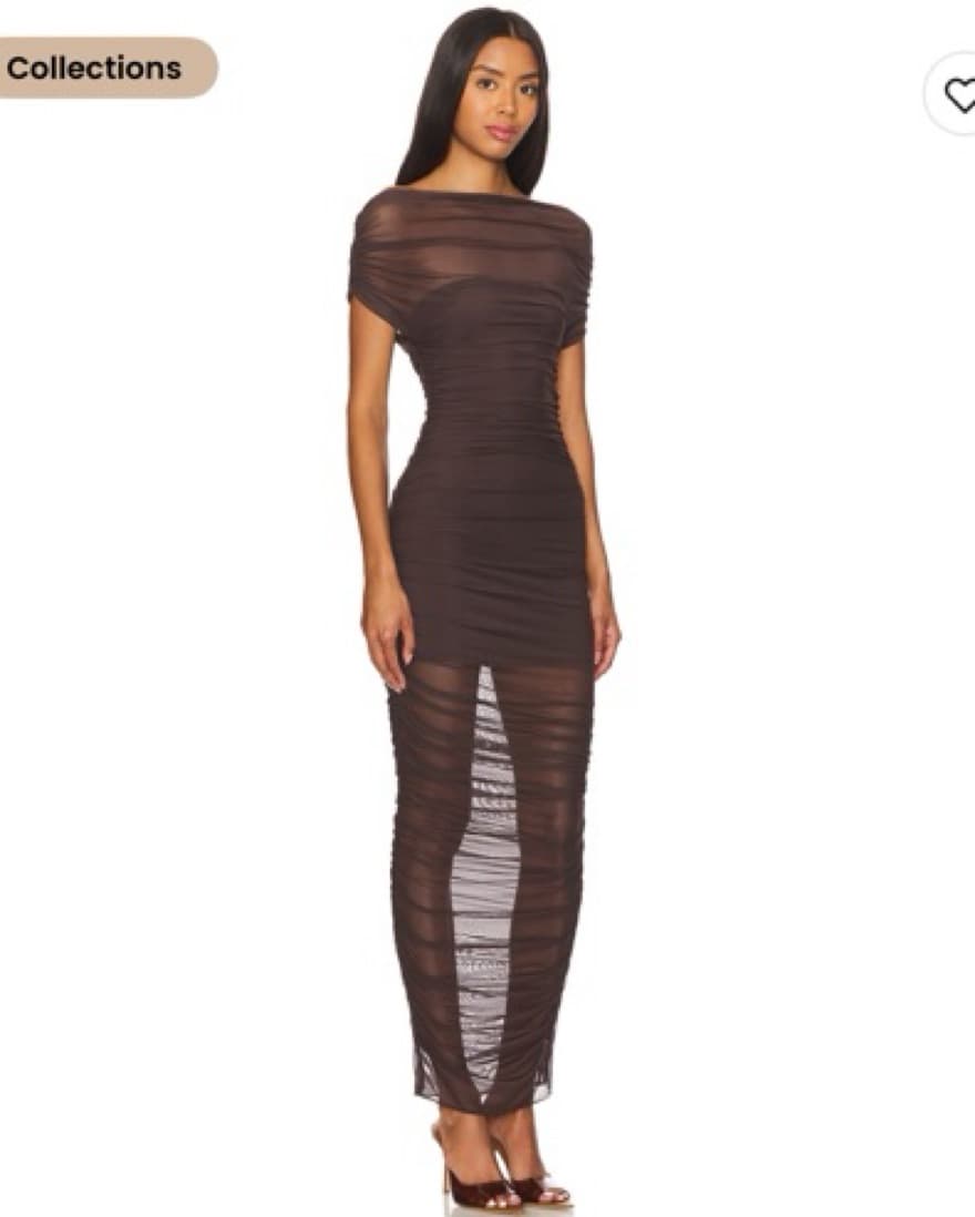SER.O.YA Noel Off Shoulder Mesh Midi - Image 2