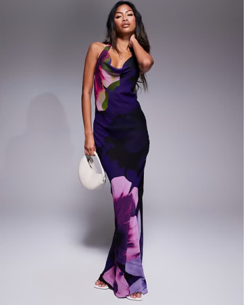 Stunning Floral Halter Maxi Dress - OOS - Image 1