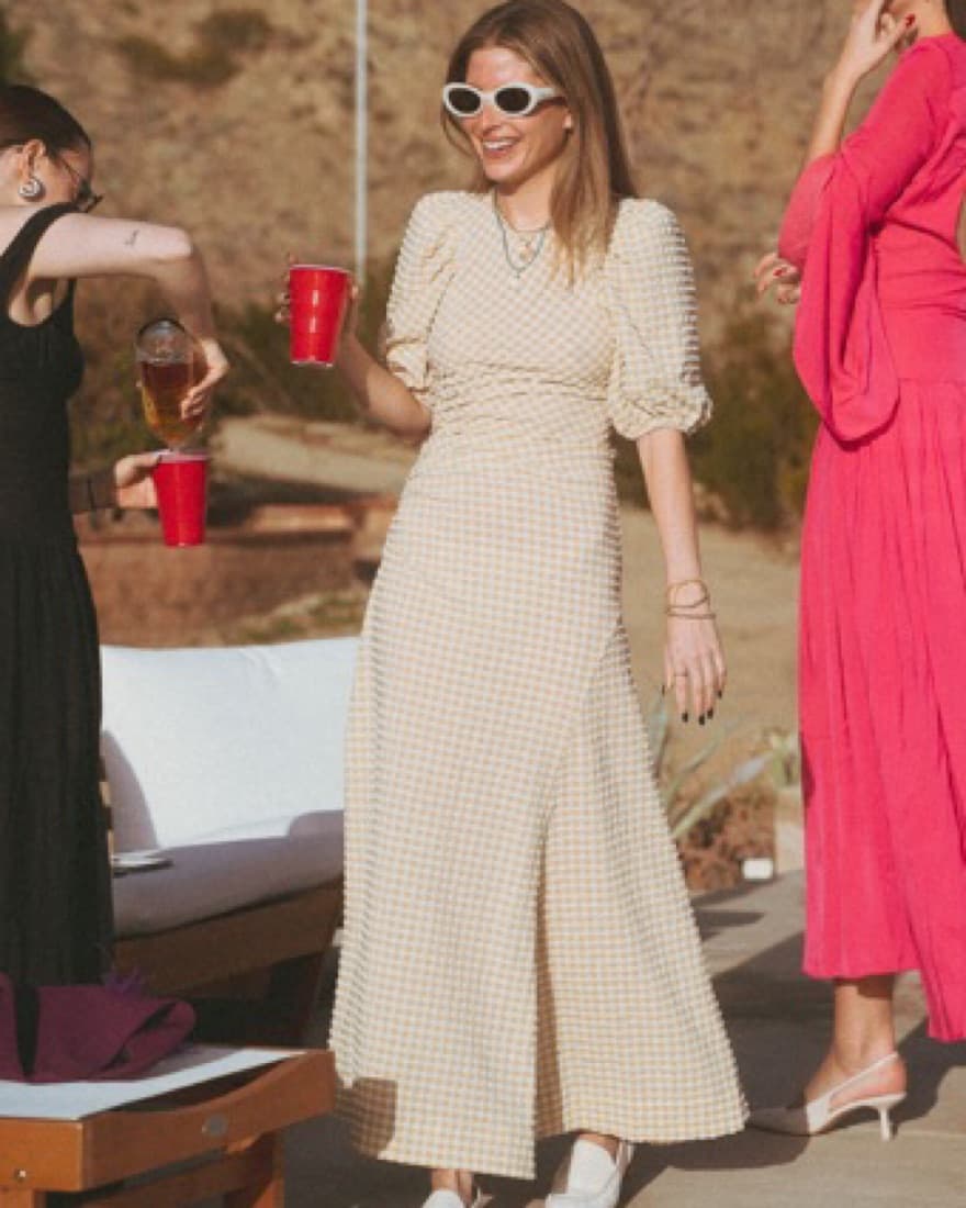 Ganni Gingham Dress - Image 3