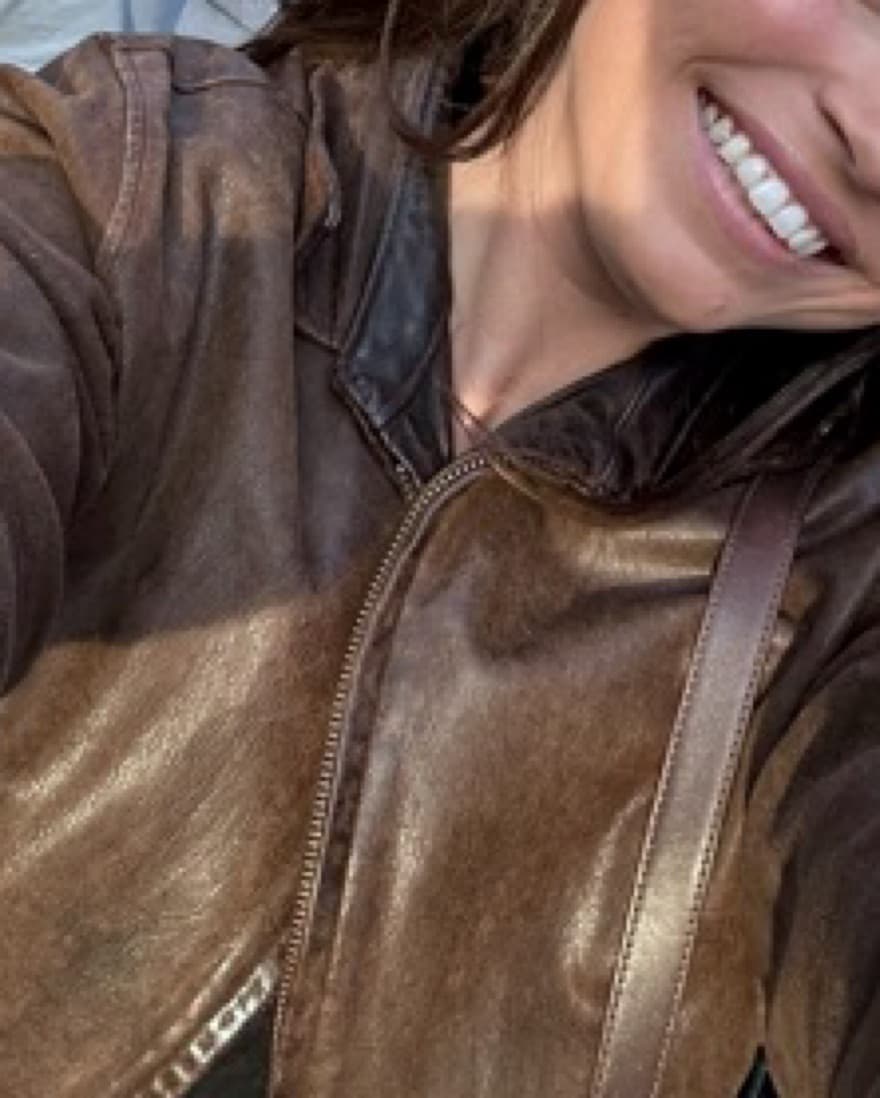 Brown Leather Jacket - Image 4