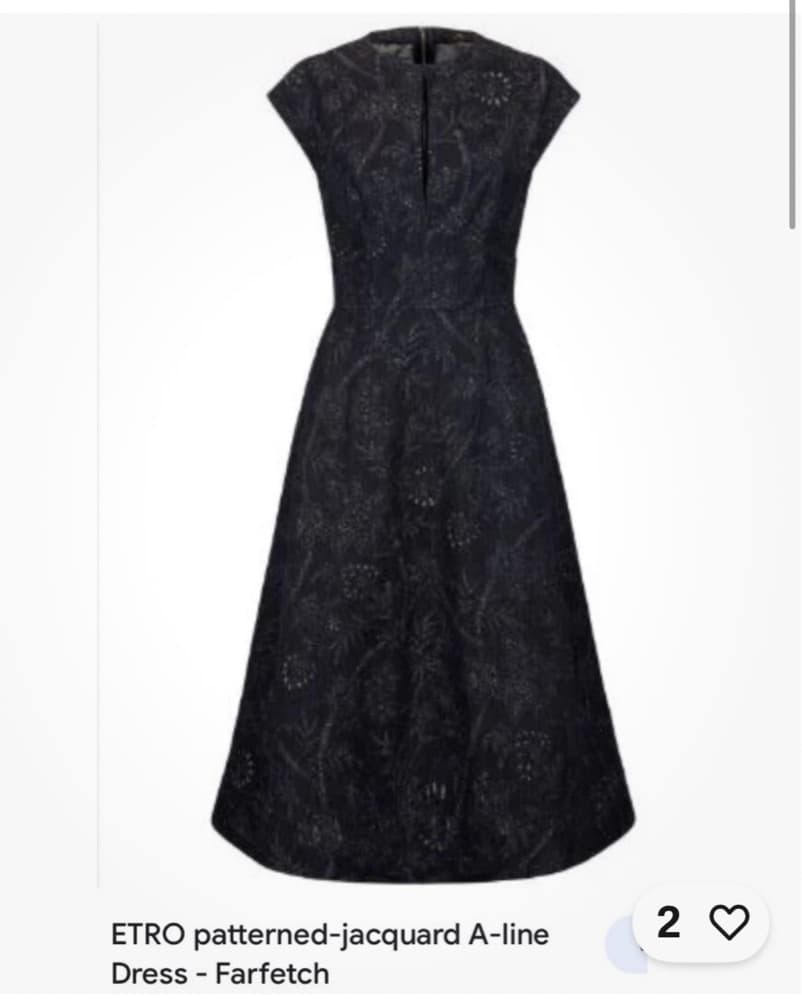 ETRO patterned-jacquard Demin Midi Dress - Image 3