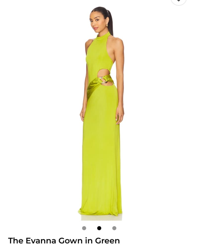 Vibrant Green Halter Gown - Image 3