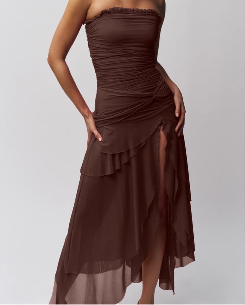 Danielle Guizio Brown Dress - Image 3