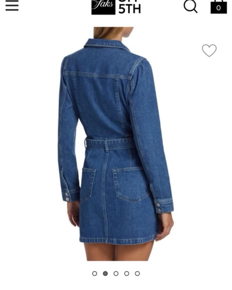 PAIGE Mayslie Mini Denim Shirt Dresse - Image 2