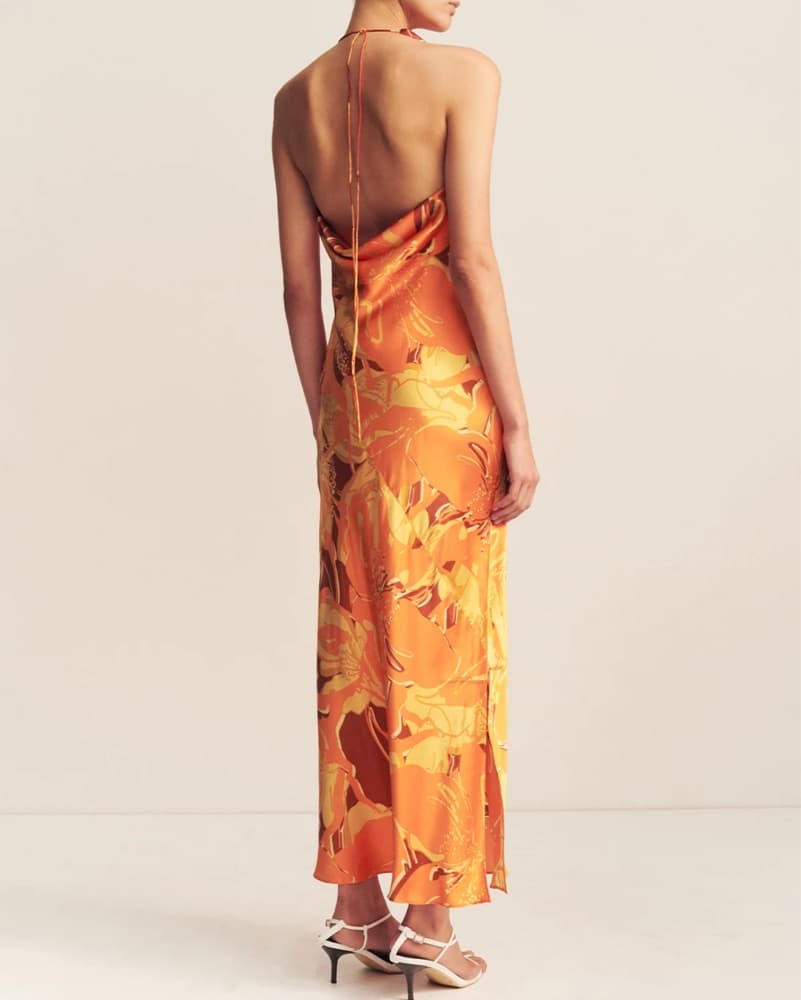 Silk Floral Maxi Dress - Image 3