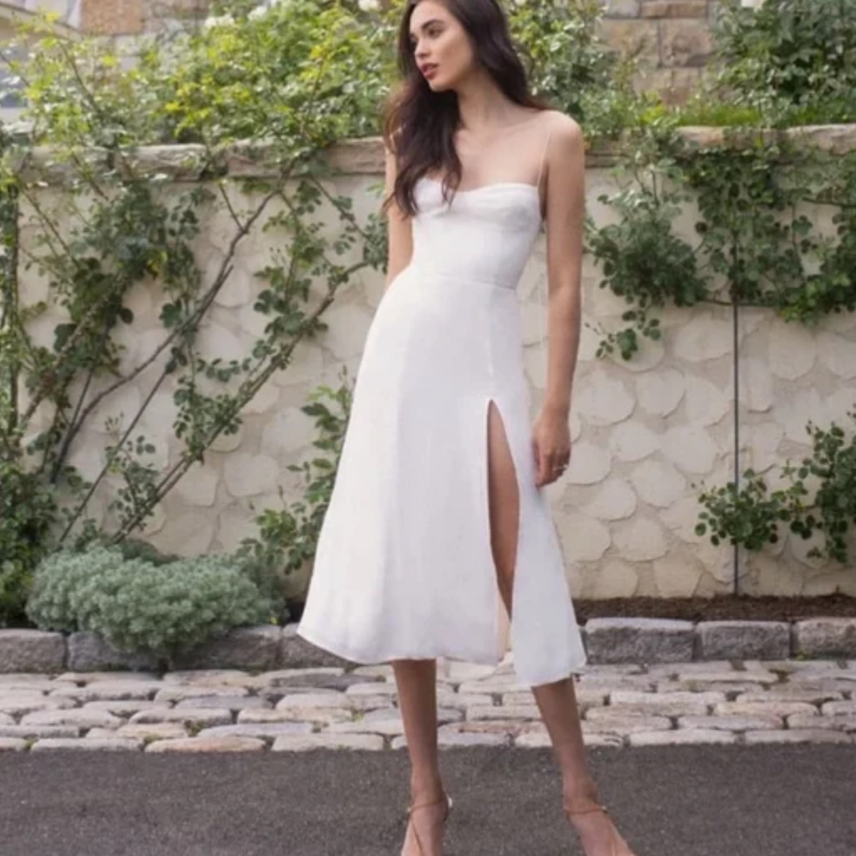 reformation juliette dress ivory  - Image 3