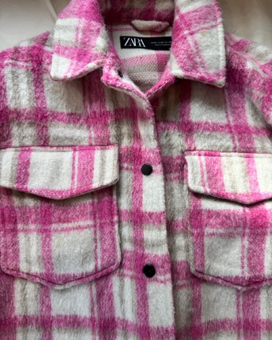 Zara Plaid Button Up Jacket  - Image 3
