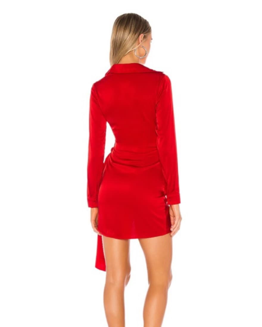 superdown Sophie Red Draped Mini Dress - Image 2