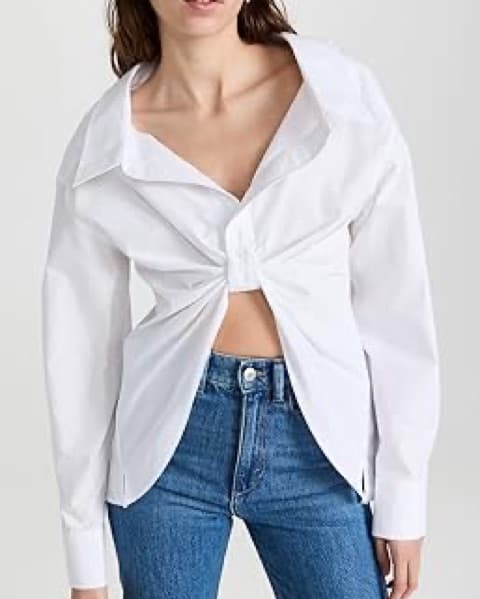 Alexander Wang Pull Up Button Down Shirt - Image 3