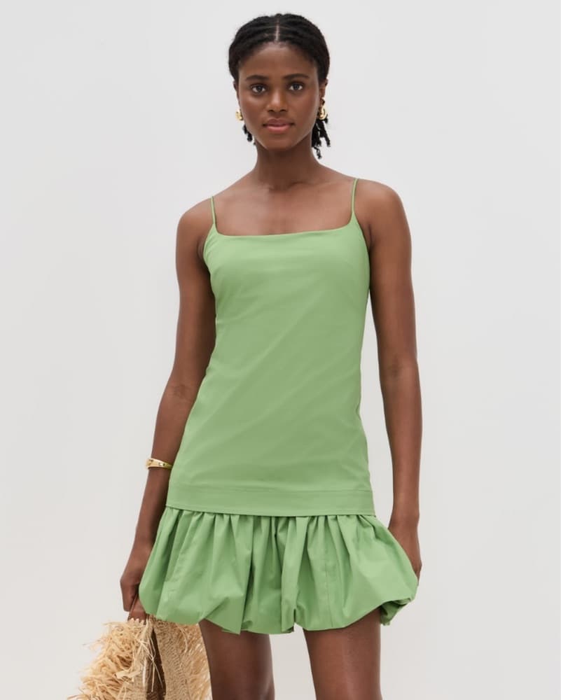 Staud Ari Mini Dress in Leaf - Image 2