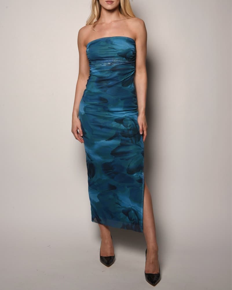 Blue Floral Beach Dress - Image 1