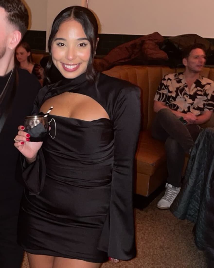Toira Long Sleeve Satin Corset Minidress - Image 4