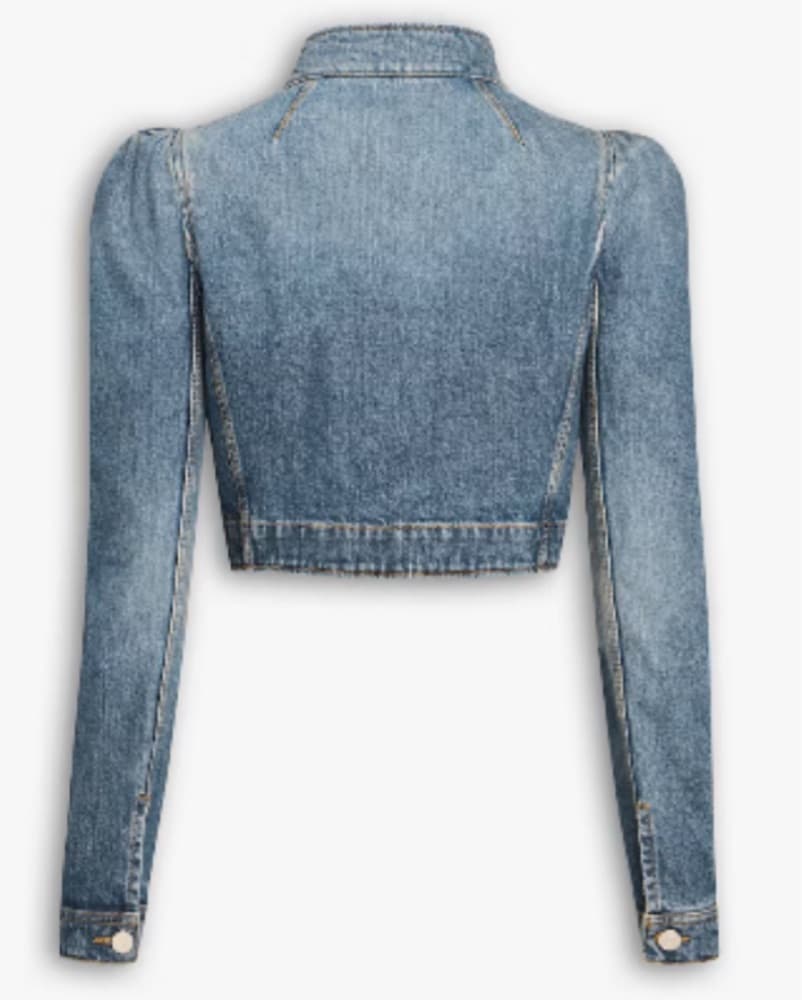 Alaia Denim High Neck Jacket - Image 4