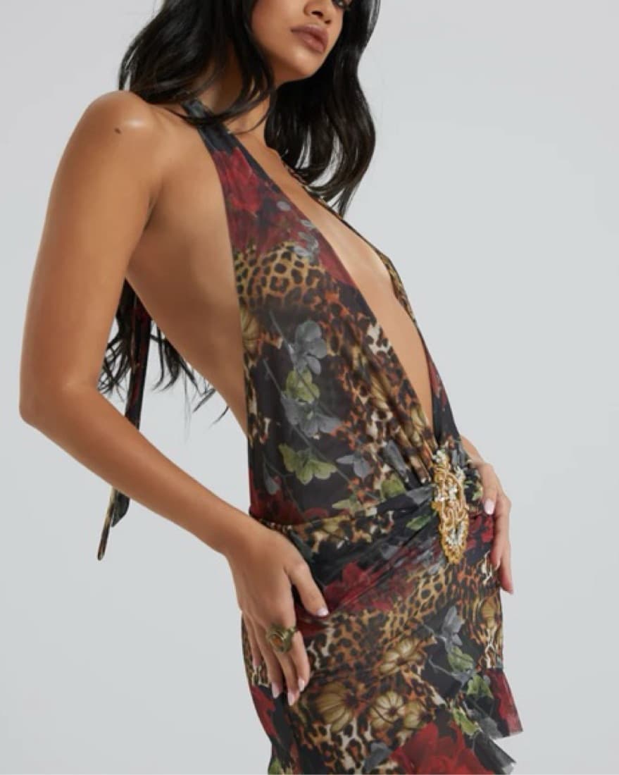 Mini Cindy Plunge Dress - Image 3